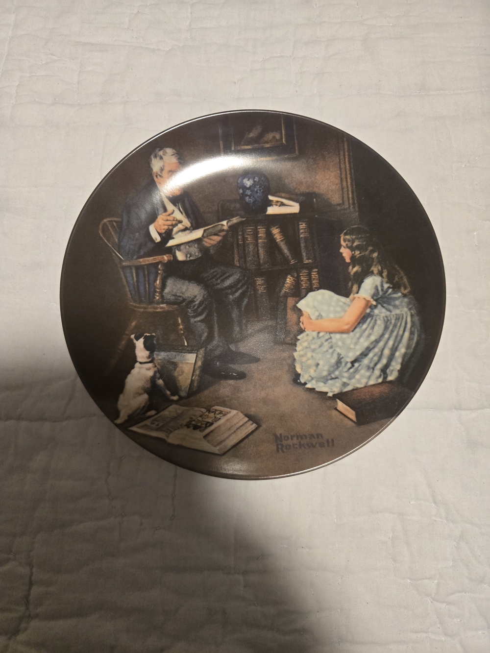 Norman Rockwell Plate The Storyteller